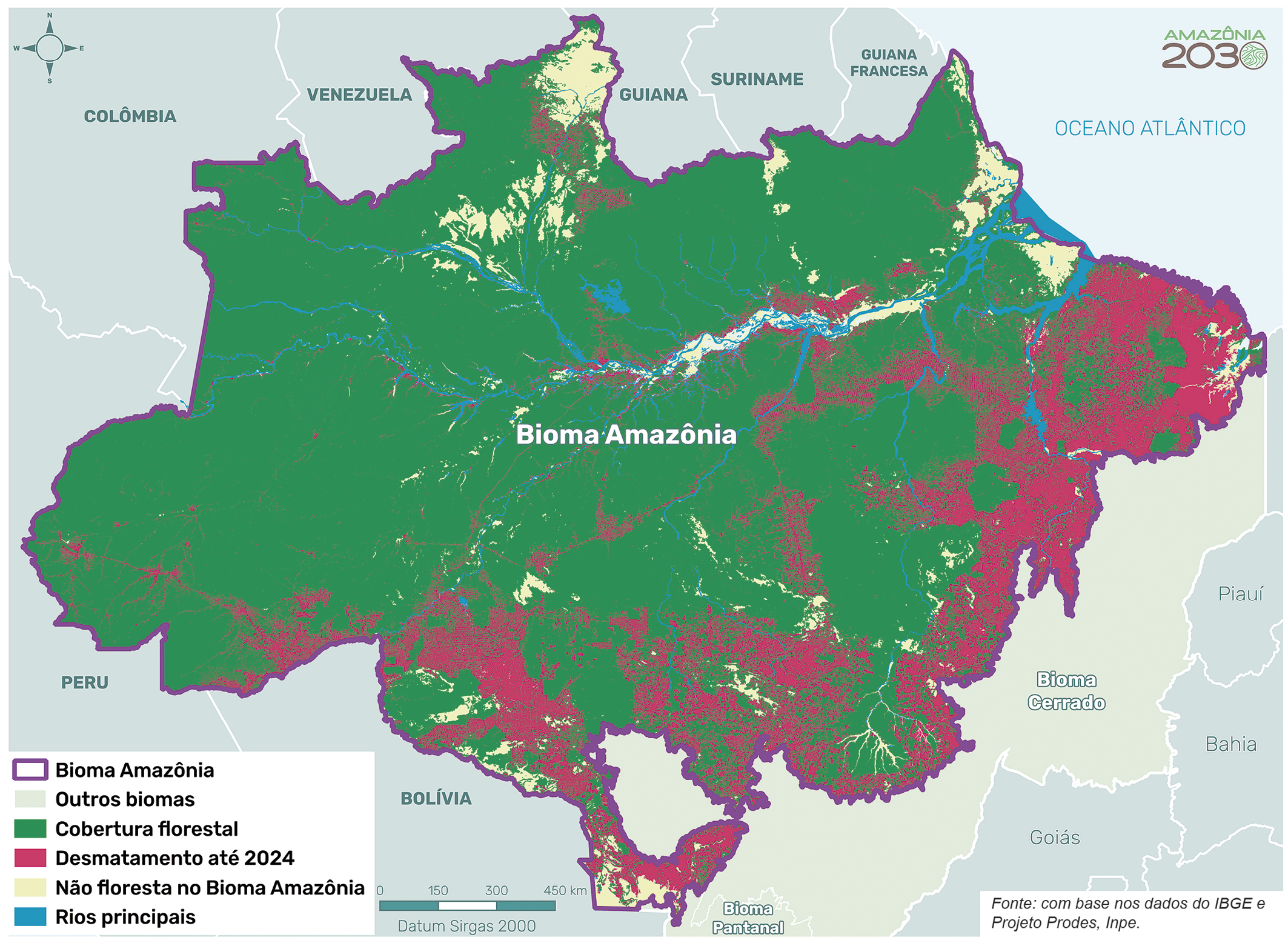  O bioma Amazônia no Brasil. 