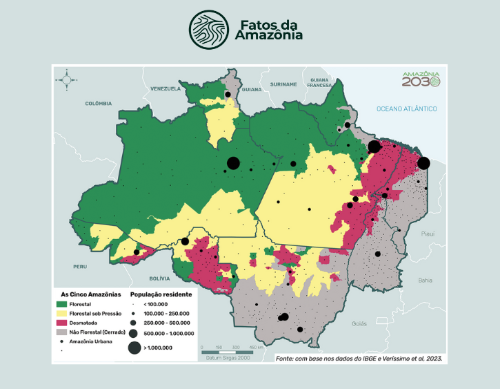 Mapa: As Cinco Amazônias 