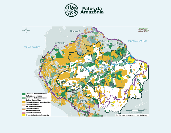  Mapa: As Áreas Protegidas da Pan-Amazônia